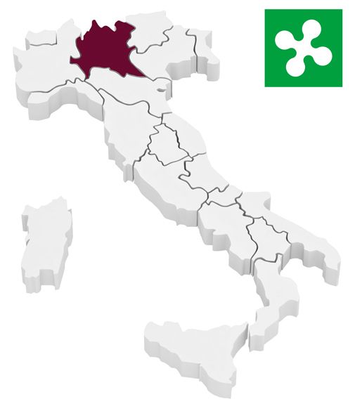 Landkarte Lombardei