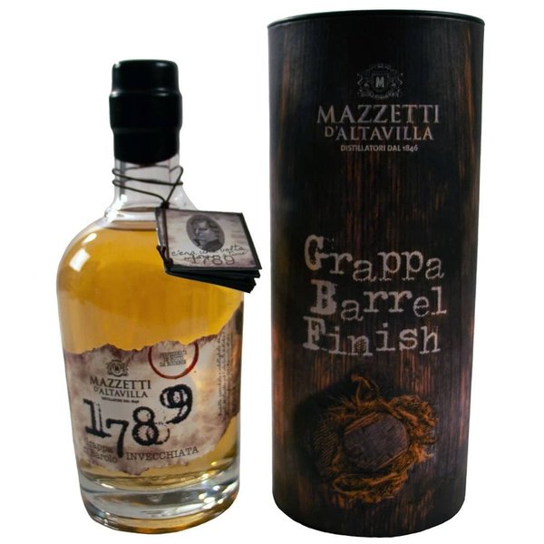 Mazzetti 1789 Grappa di Barolo – Bourbon Cask Finish